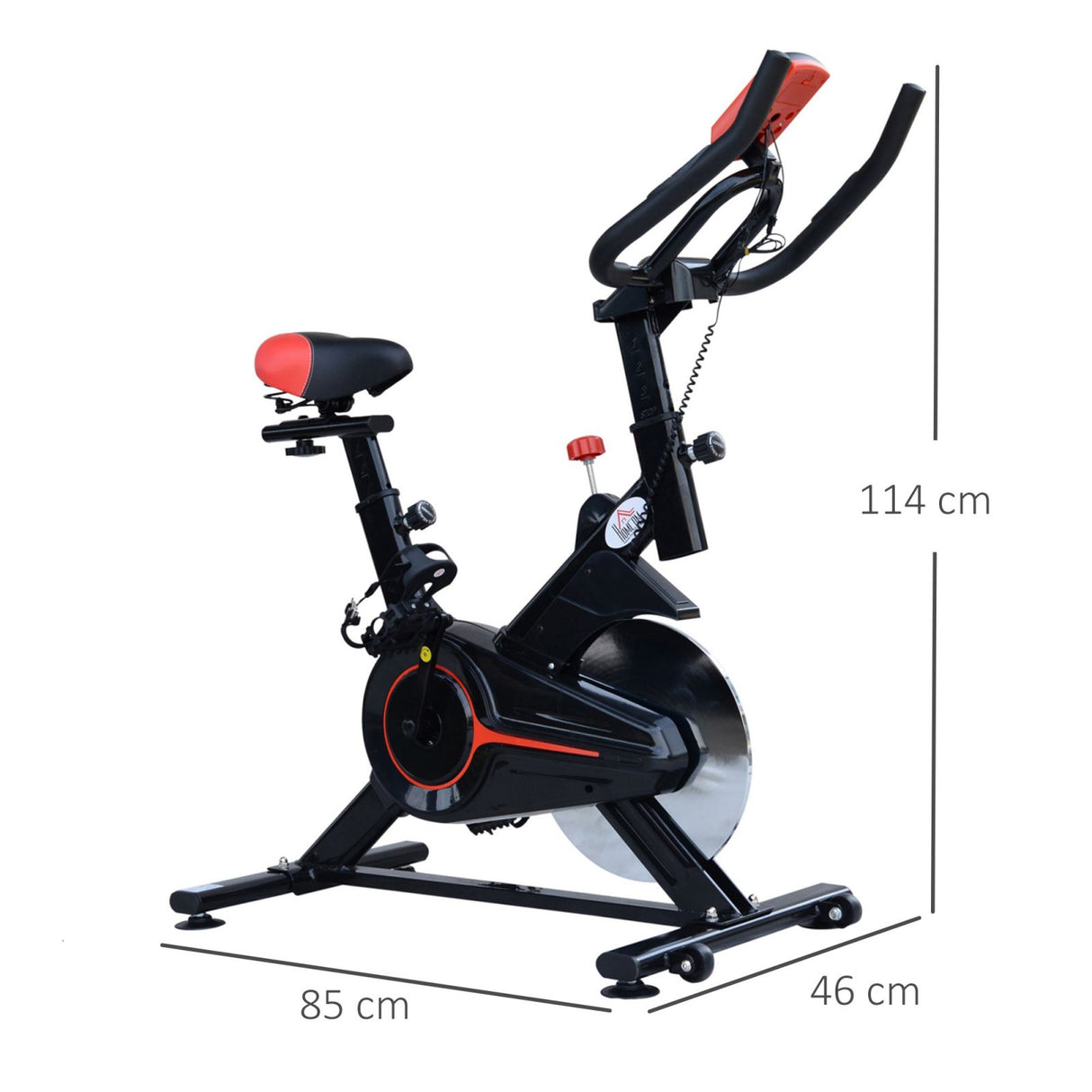 easycomfort easycomfort cyclette per allenamento aerobico con display lcd resistenza regolabile voltano 6 kg nero e rosso ean 8054144138374