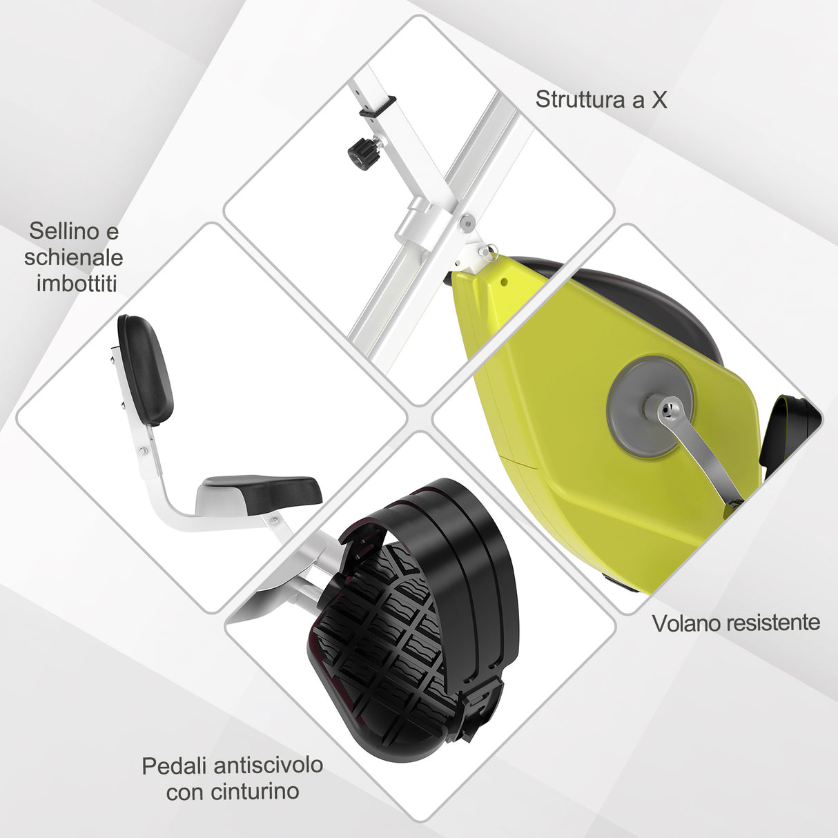 easycomfort easycomfort cyclette pieghevole da fitness in acciaio con altezza regolabile resistenza magnetica a 8 livelli schermo lcd gialla ean 8054144135694