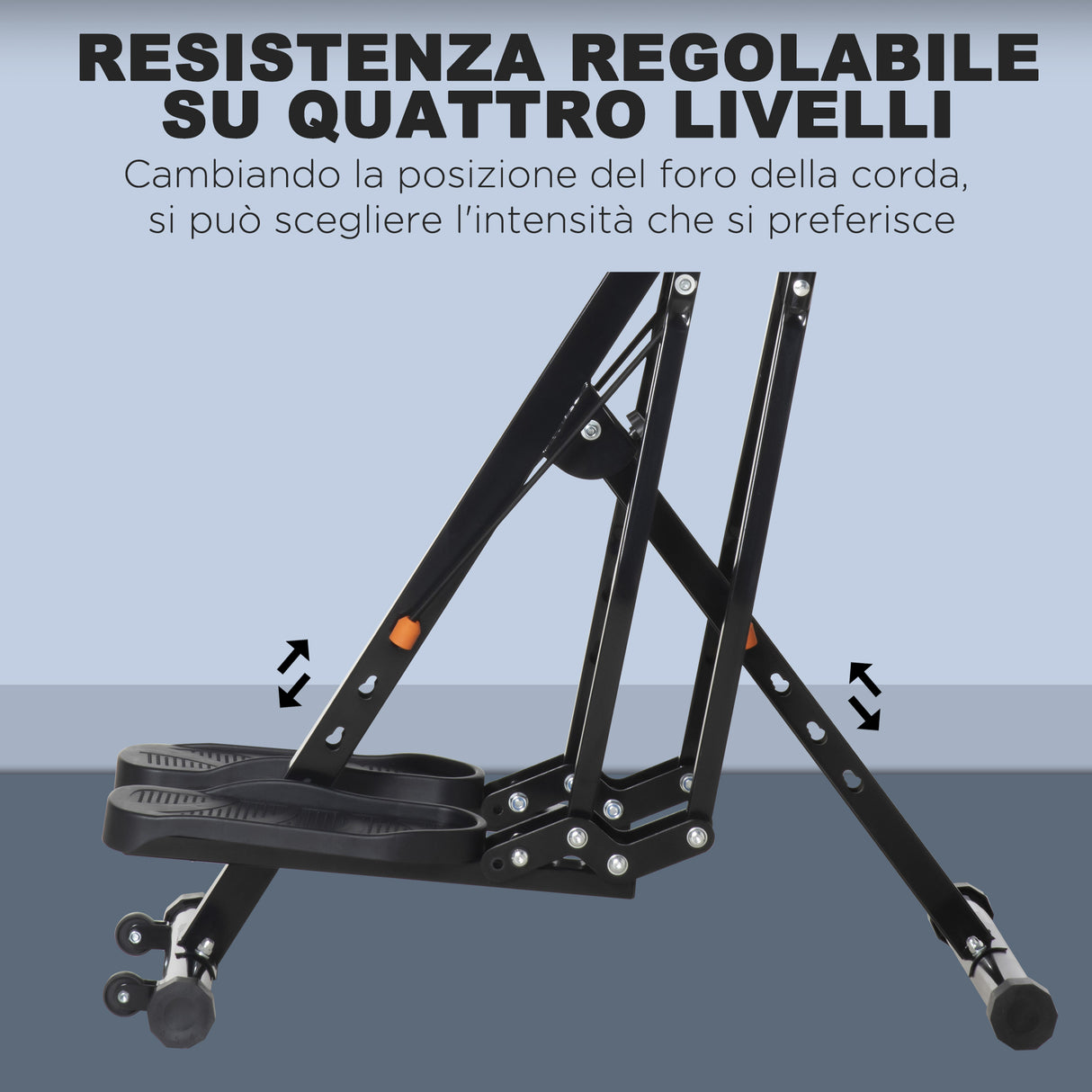 easycomfort easycomfort cyclette ellittica con 4 livelli di resistenza monitor lcd e 2 ruote in acciaio e abs 90x62x150 cm nero