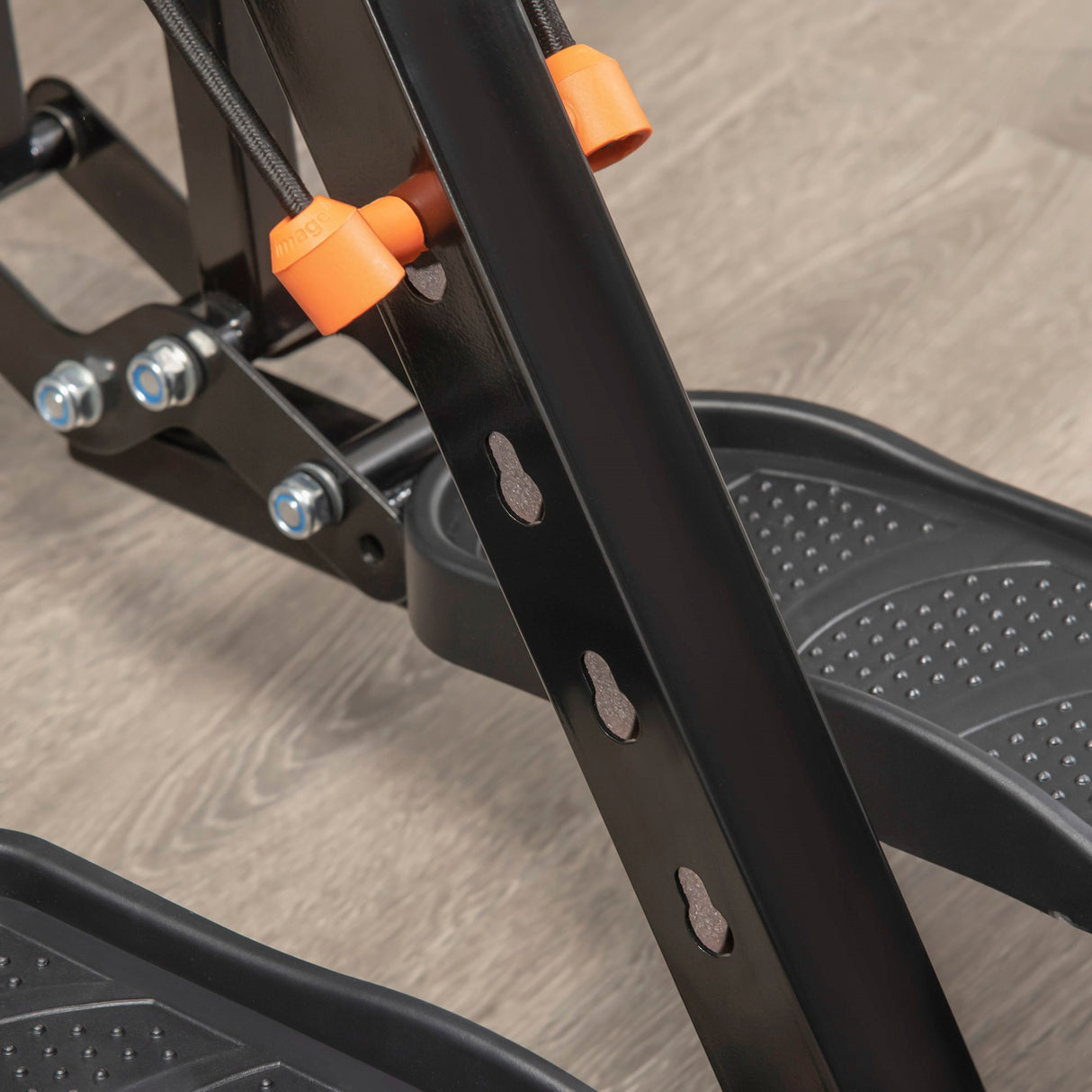 easycomfort easycomfort cyclette ellittica con 4 livelli di resistenza monitor lcd e 2 ruote in acciaio e abs 90x62x150 cm nero