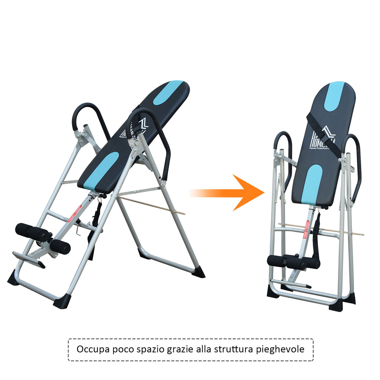 easycomfort easycomfort panca a inversione gravitazionale professionale imbottita tavola di inversione in acciaio 65x112 142x126cm ean 8054144135885