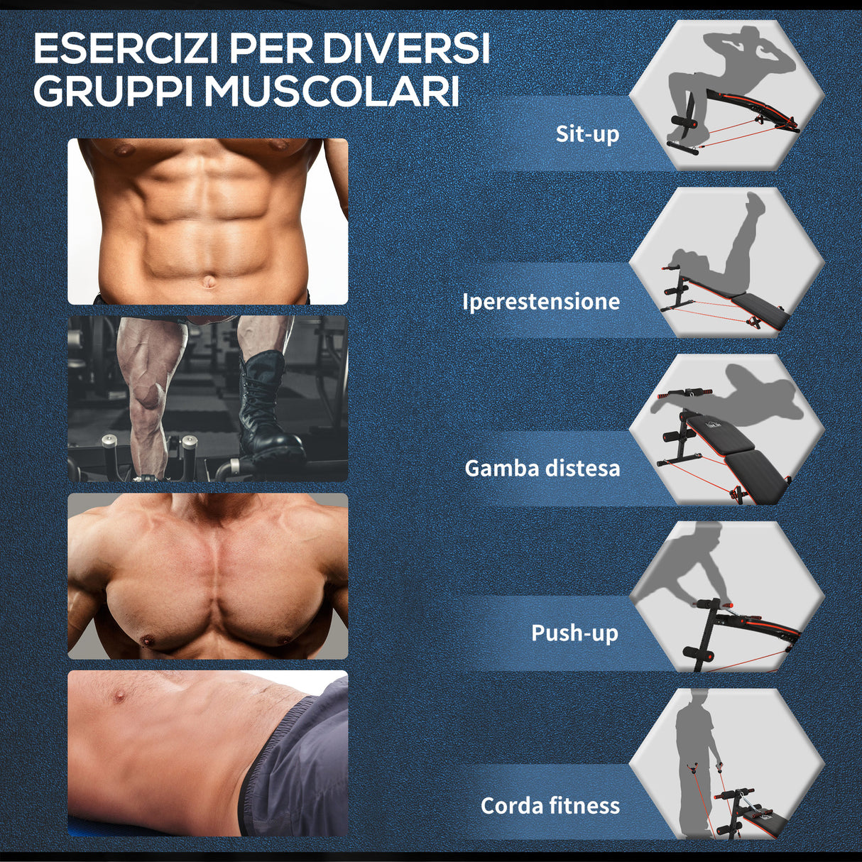 easycomfort easycomfort panca per addominali pieghevole e regolabile con imbottitura nera e rossa ean 8054144133287