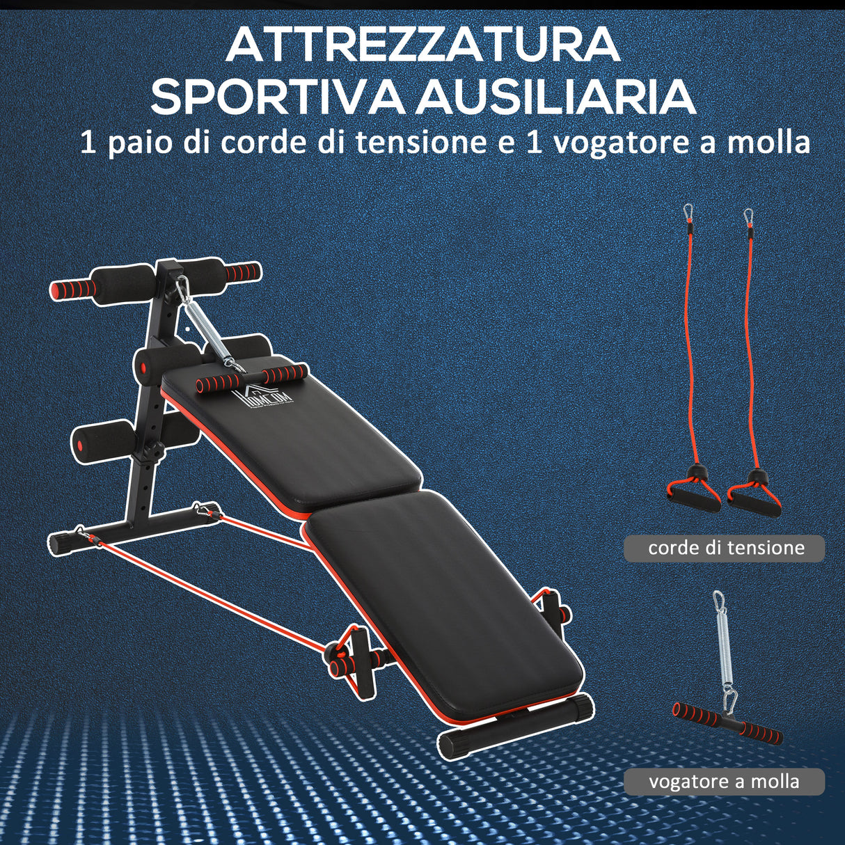 easycomfort easycomfort panca per addominali pieghevole e regolabile con imbottitura nera e rossa ean 8054144133287