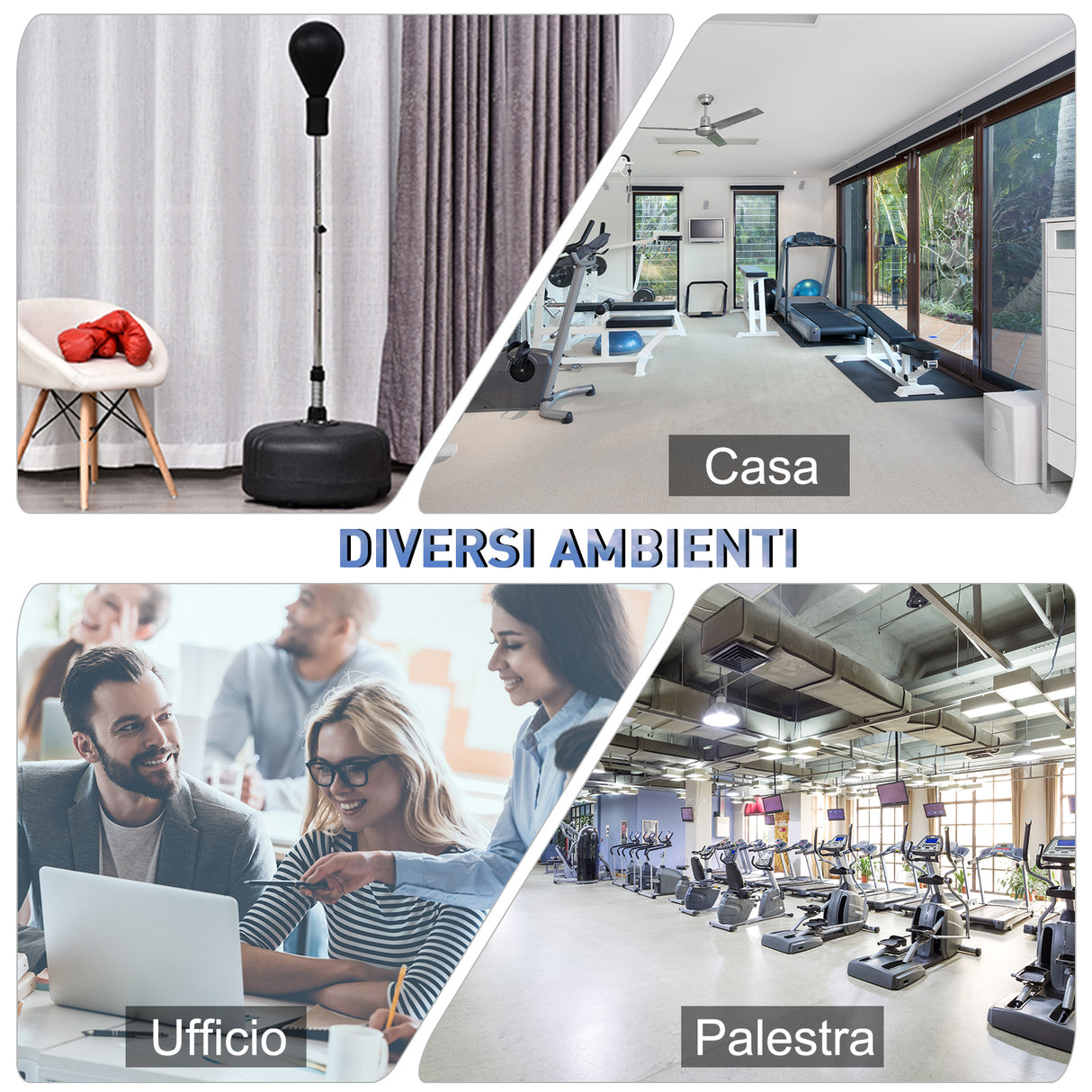 easycomfort easycomfort punching ball sacco boxe da terra con guantoni inclusi altezza regolabile ean 8054144136721