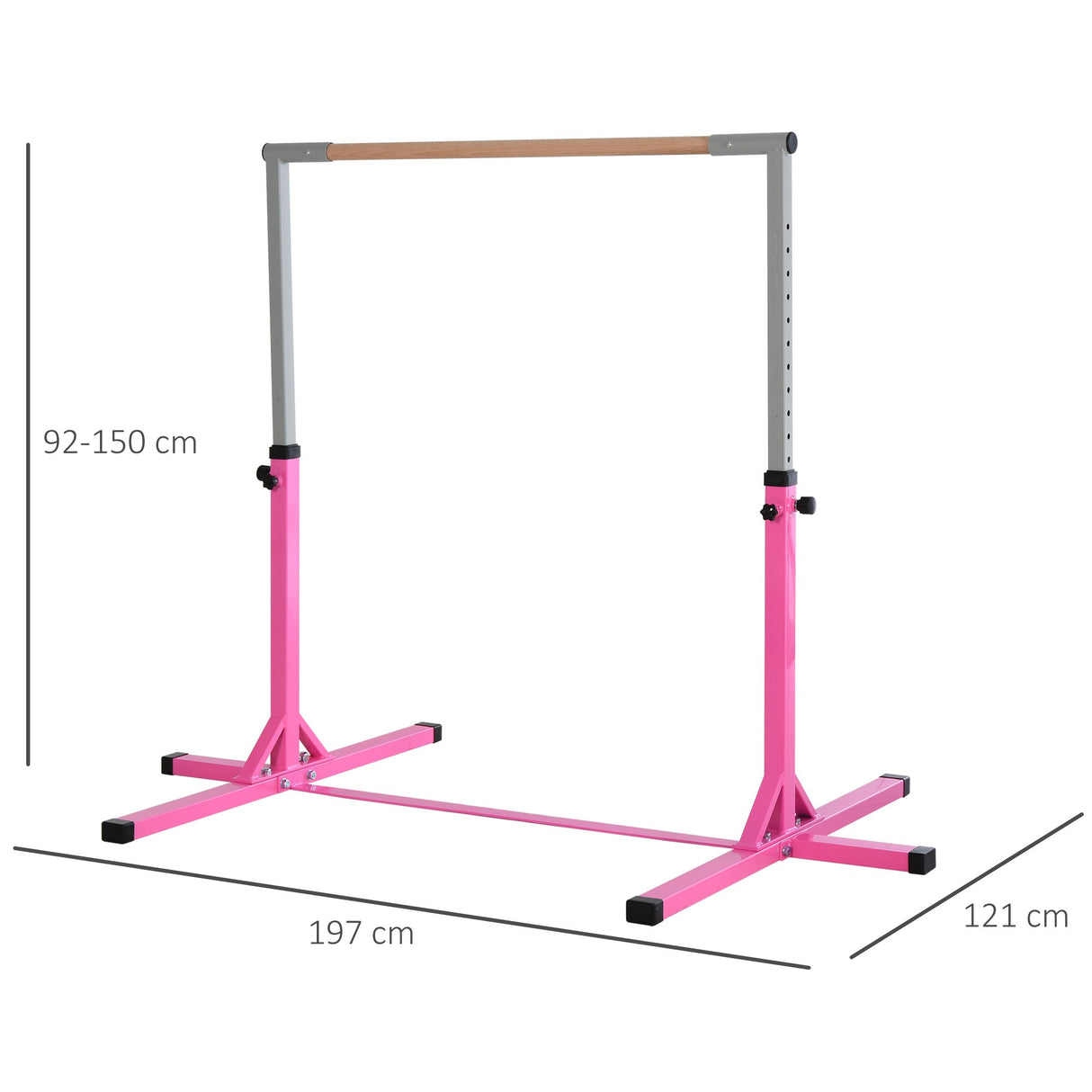 easycomfort easycomfort sbarra per ginnastica artistica o danza classica regolabile in altezza 92 150cm per bambini max 75 kg rosa ean 8055776912813