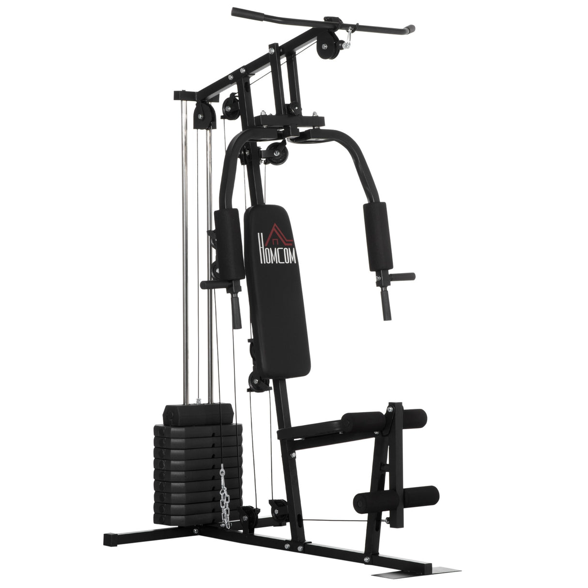 easycomfort easycomfort stazione fitness con pesi da 45kg per allenamento a casa 135x103x210cm nero