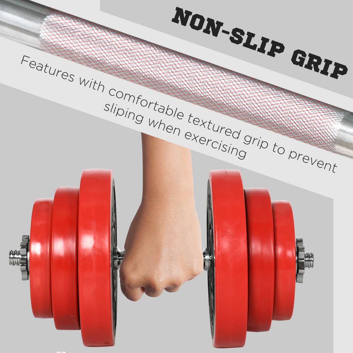easycomfort easycomfort set manubri palestra con pesi da 40kg rivestiti in gomma in metallo e sabbia di ferro 45x26x26 cm rossa