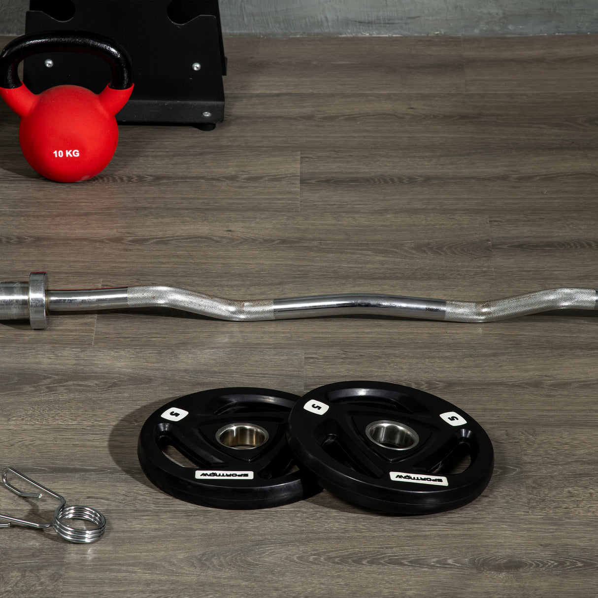 easycomfort easycomfort set di 2 dischi pesi in acciaio con rivestimento in gomma per bilanciere