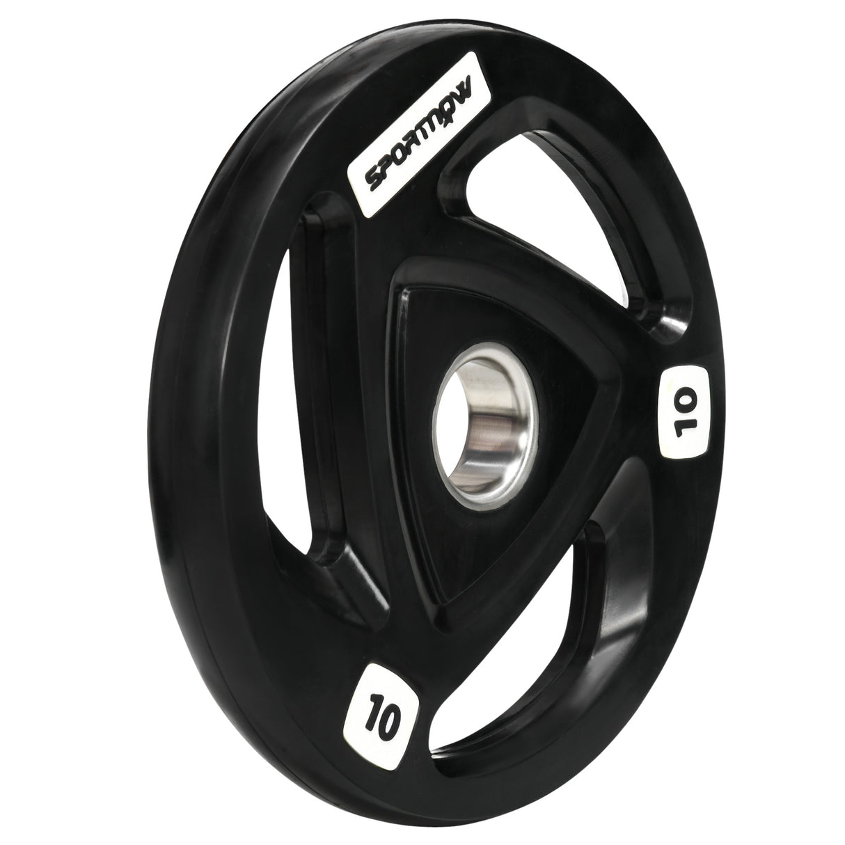 easycomfort easycomfort set di 2 dischi pesi da 10kg in acciaio con rivestimento in gomma per bilanciere