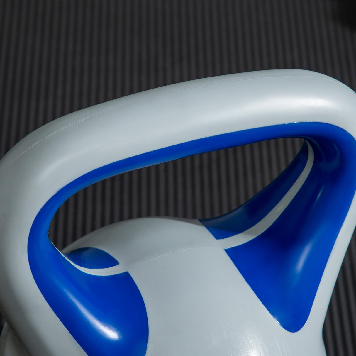 easycomfort easycomfort kettlebell 12kg in pu e sabbia con base piatta e impugnatura per stacchi squat e sollevamenti 24x17x28 cm blu