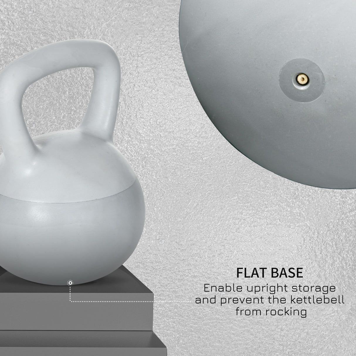 easycomfort easycomfort kettlebell 10kg in pvc e sabbia metallica per allenamento spalle e bicipiti 22x22x29 cm grigio
