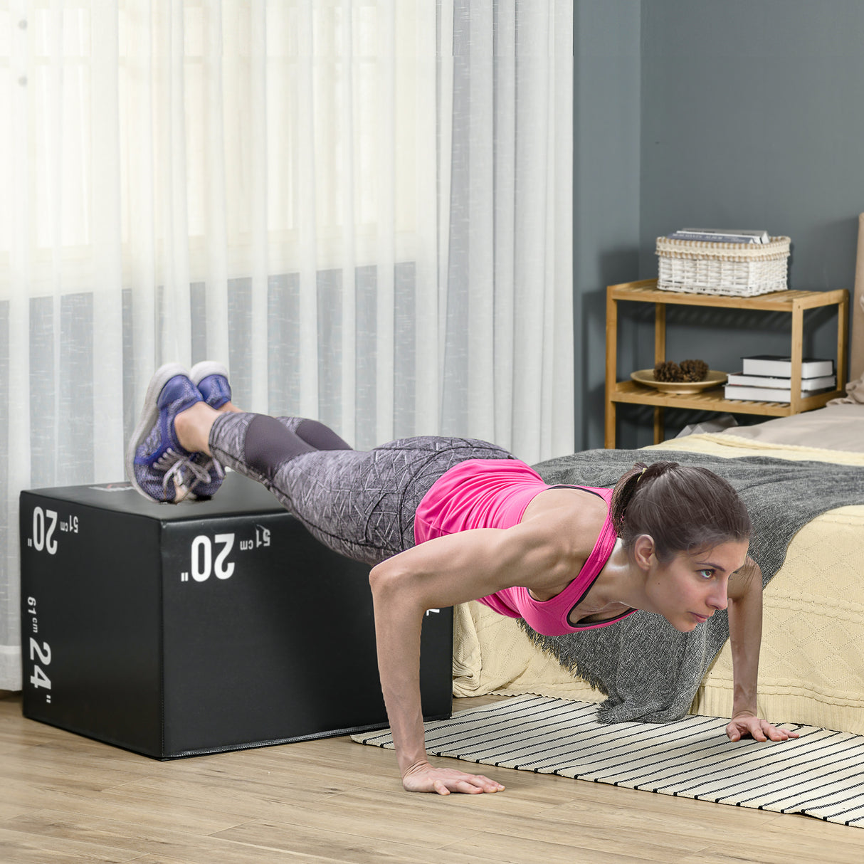 easycomfort easycomfort plyo box 3 in1 a 3 altezze jumping box pliometrico capacita 120kg 75x51x61cm nero