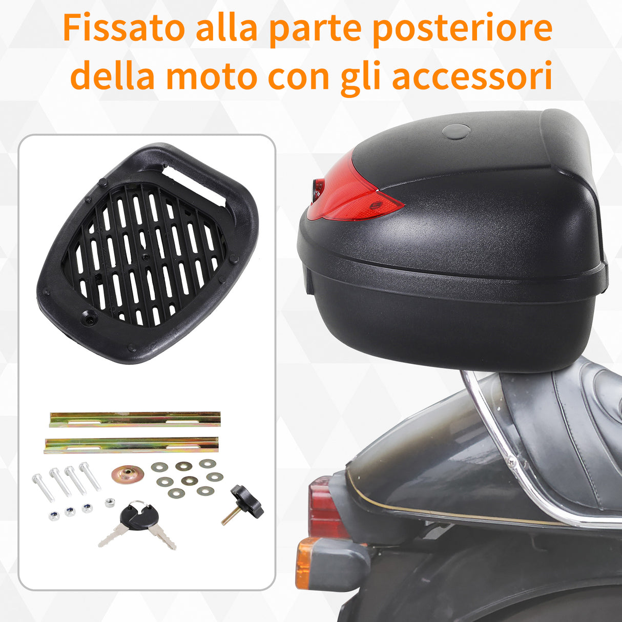 easycomfort easycomfort bauletto universale per moto e scooter 24l nero ean 8054111841511