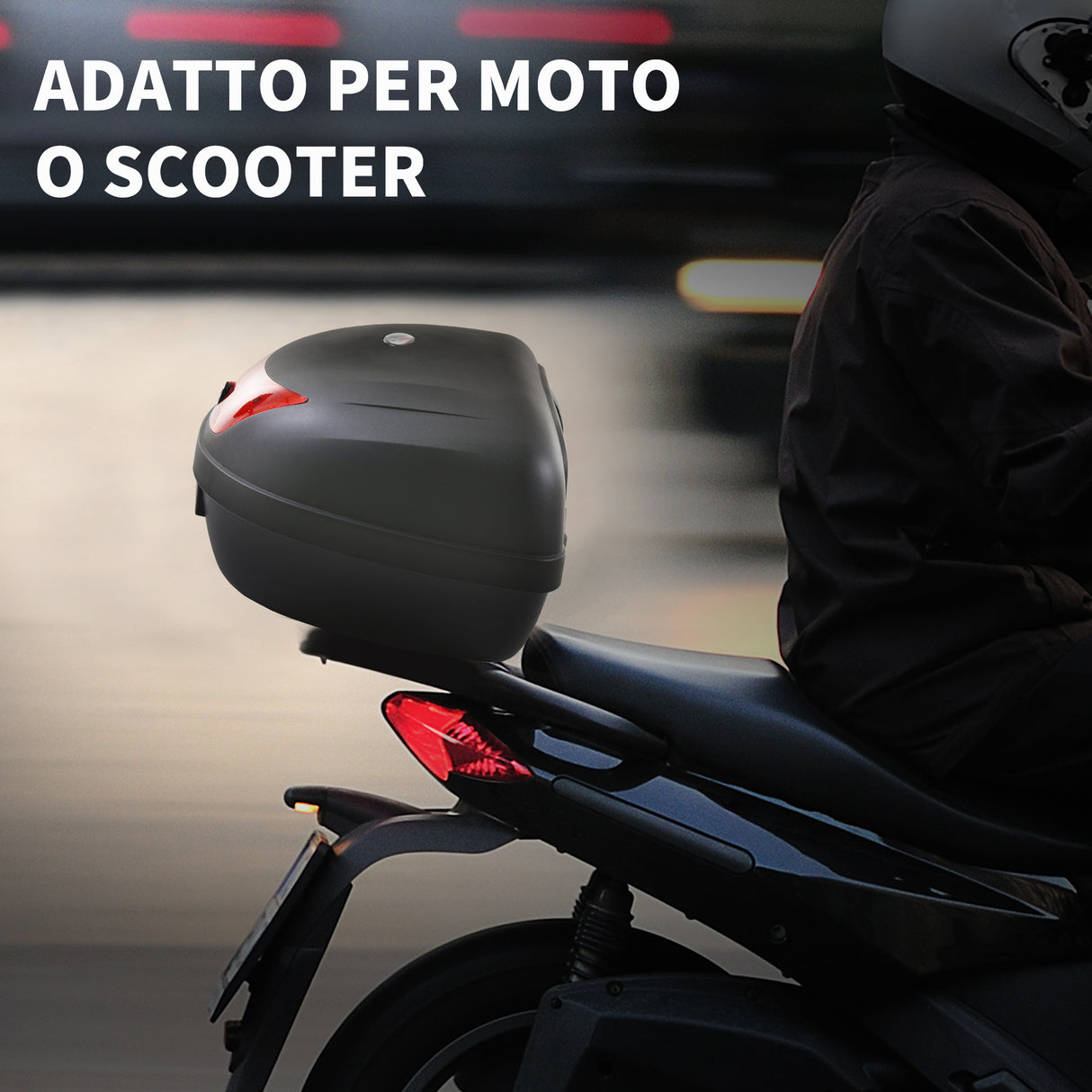 easycomfort easycomfort baule porta casco per moto 48l con 2 chiavi in pp nero 59 x 43 x 33cm ean 8054111843515