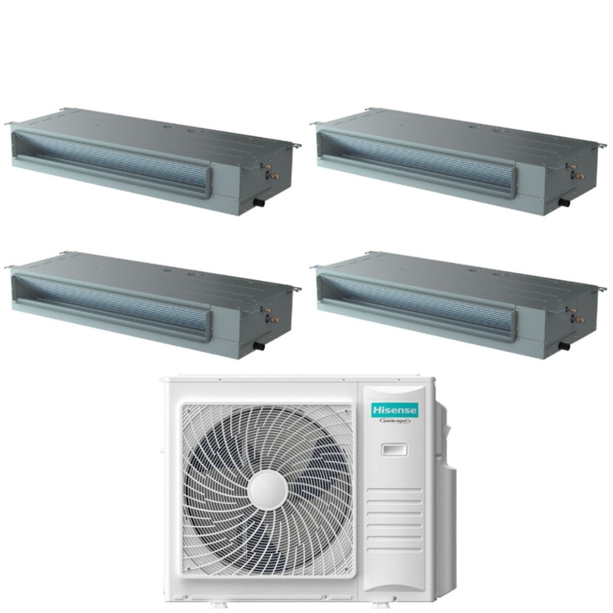 hisense climatizzatore condizionatore hisense quadri split inverter canalizzato canalizzabile 12121212 con 4amw105u4raa r 32 wi fi optional 12000120001200012000 con telecomando di serie