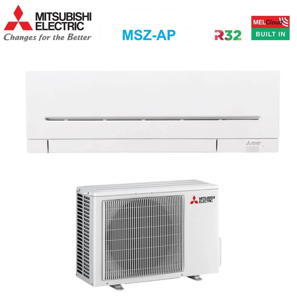 Climatizzatore Condizionatore Mitsubishi Electric Inverter Serie AP 12000 Btu MSZ-AP35VGK R-32 Modello Plus - Wi-Fi Integrato (Novità)