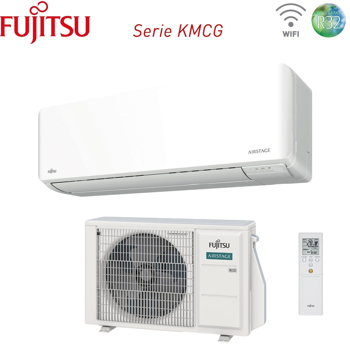 fujitsu climatizzatore condizionatore fujitsu inverter serie km 7000 btu asyg07kmcf codice 3ngf87270 r 32 wi fi integrato classe aa