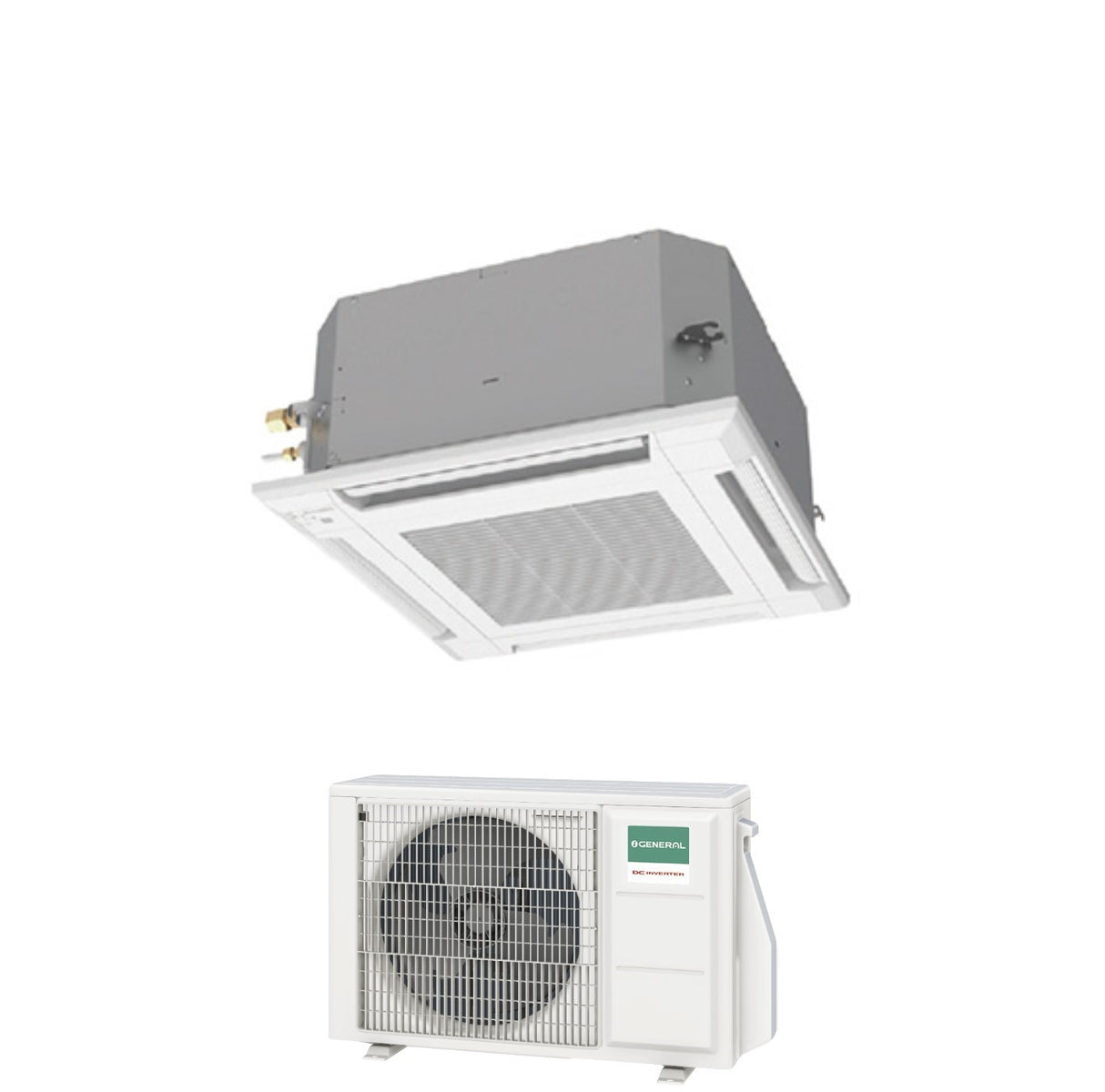 Climatizzatore Condizionatore General Fujitsu Cassetta a 4 Vie Inverter serie KVLA 12000 Btu AUXG12KVLA R-32 Wi-Fi Optional Griglia Inclusa