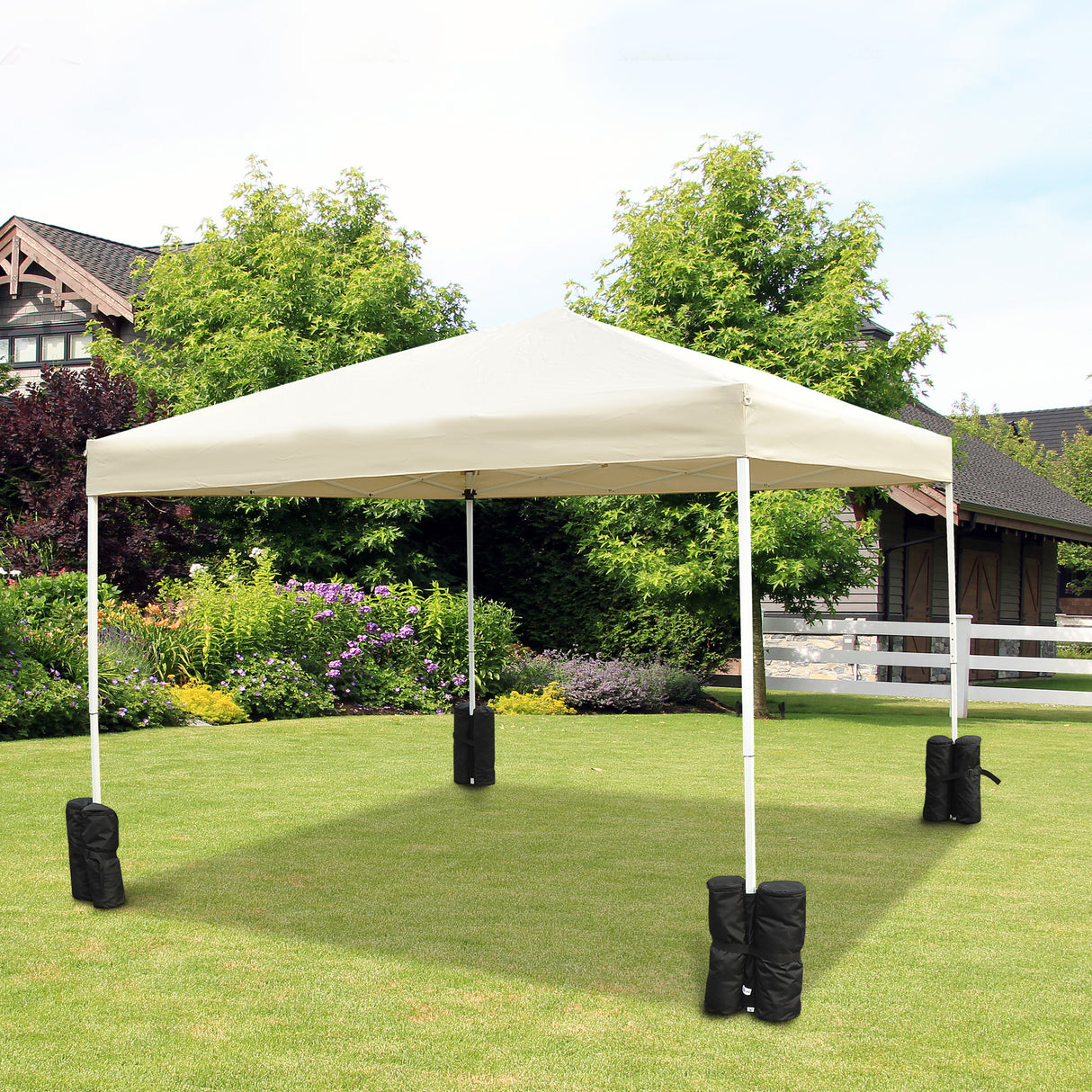easycomfort easycomfort piedistallo zavorra per ancoraggio gazebo 4 pezzi nero