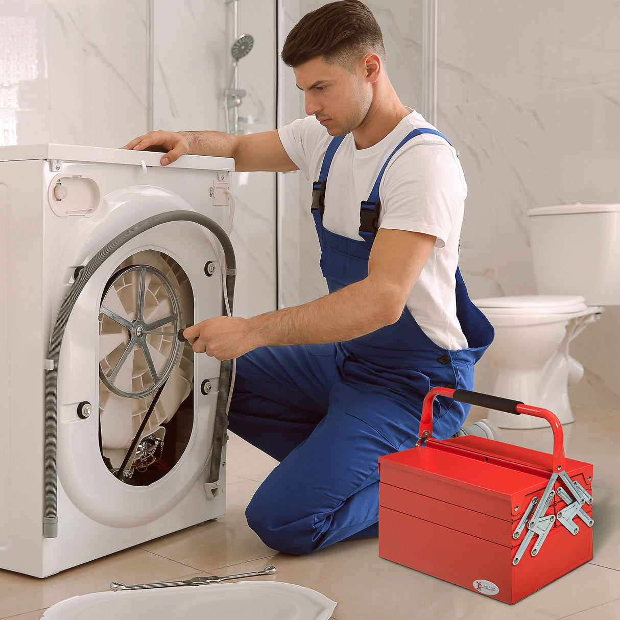 easycomfort easycomfort cassetta porta attrezzi in metallo pieghevole 5 vassoi 3 ripiani ean 8054111843904