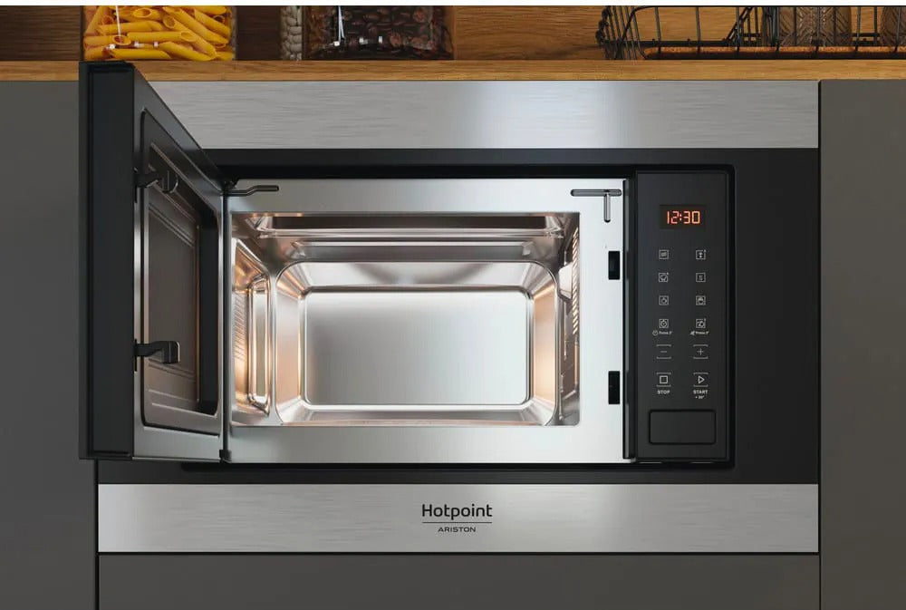 hotpoint microonde a incasso hotpoint mf20s ix ha 20 litri 800 w a39xl594xp349 inox e nero ean 8050147591604