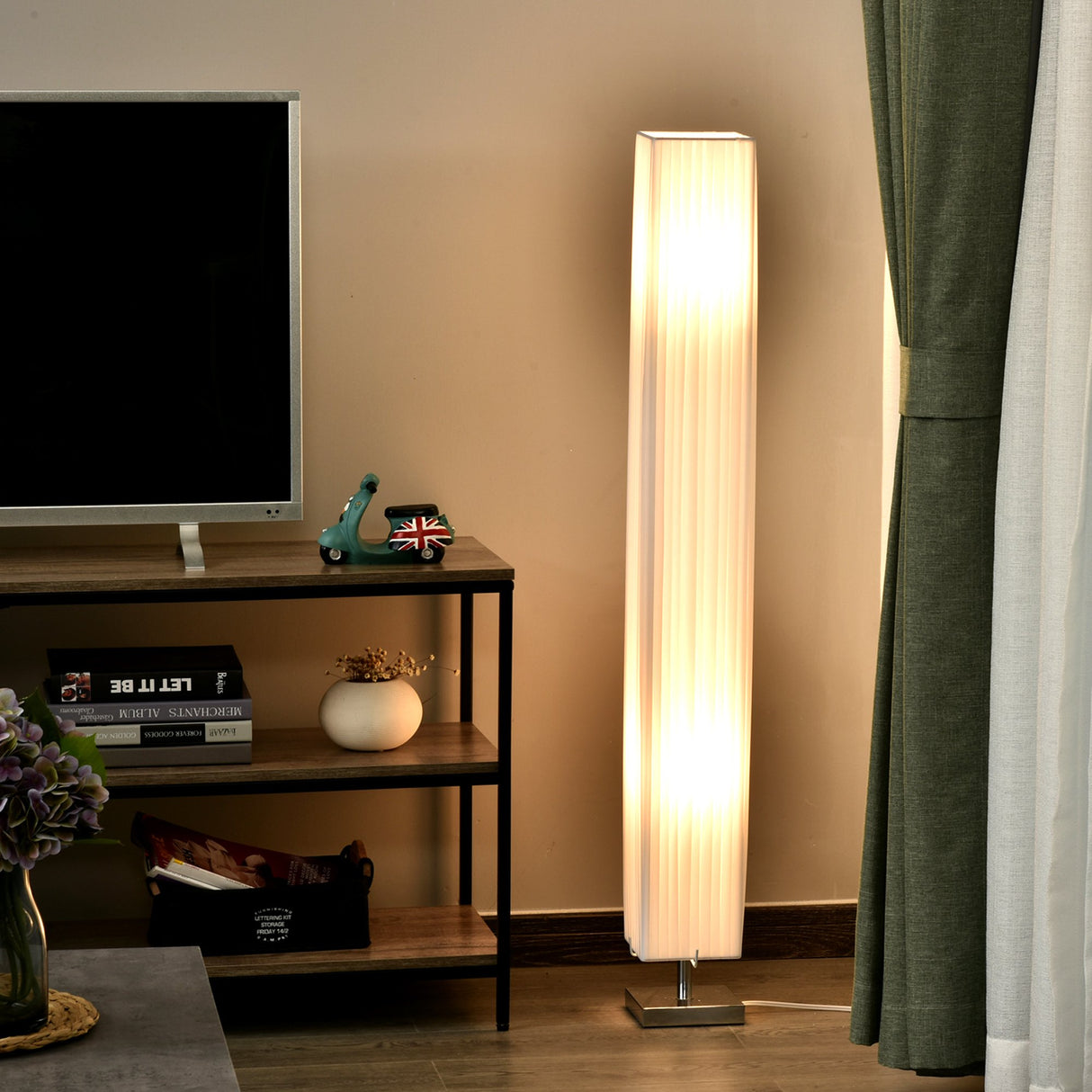 easycomfort easycomfort lampada da terra con piantana in tessuto bianco ean 8054111846752