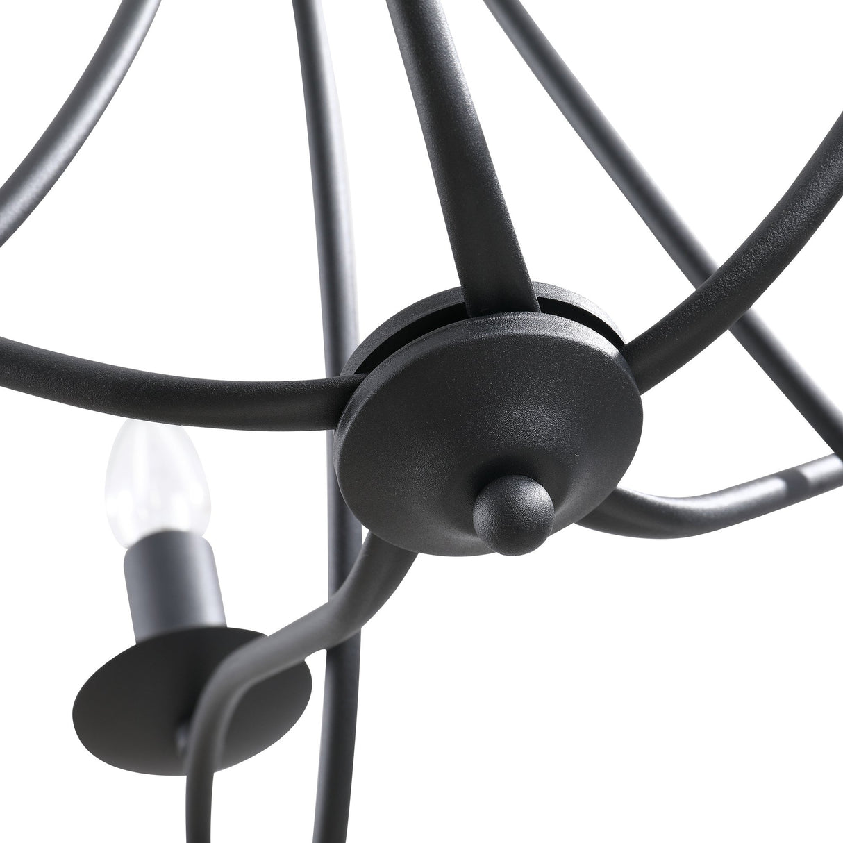 easycomfort easycomfort lampadario a soffitto in acciaio intrecciato nero con 5 candelieri ean 8054144136028