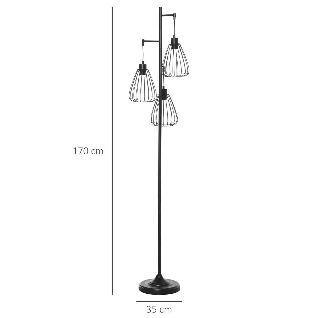 easycomfort easycomfort lampada da terra vintage industriale in metallo nero lampada a piantana da terra moderna 35 x 170cm ean 8054144133942