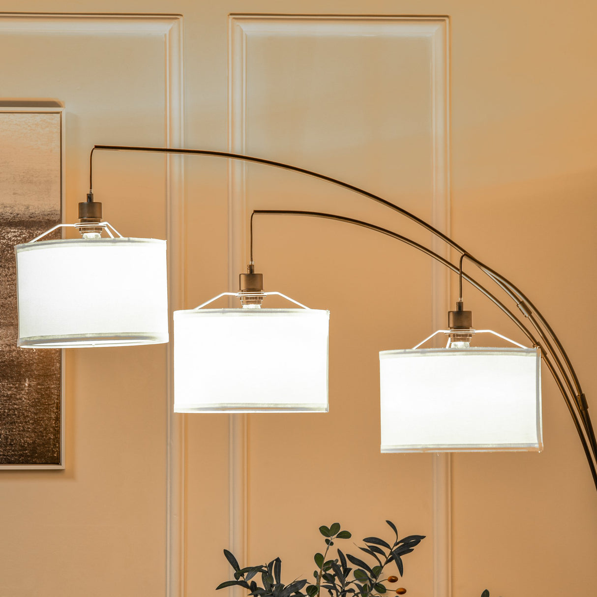 easycomfort easycomfort lampada da terra 3 luci e braccia flessibili base in marmo altezza 205cm ean 8055776913513