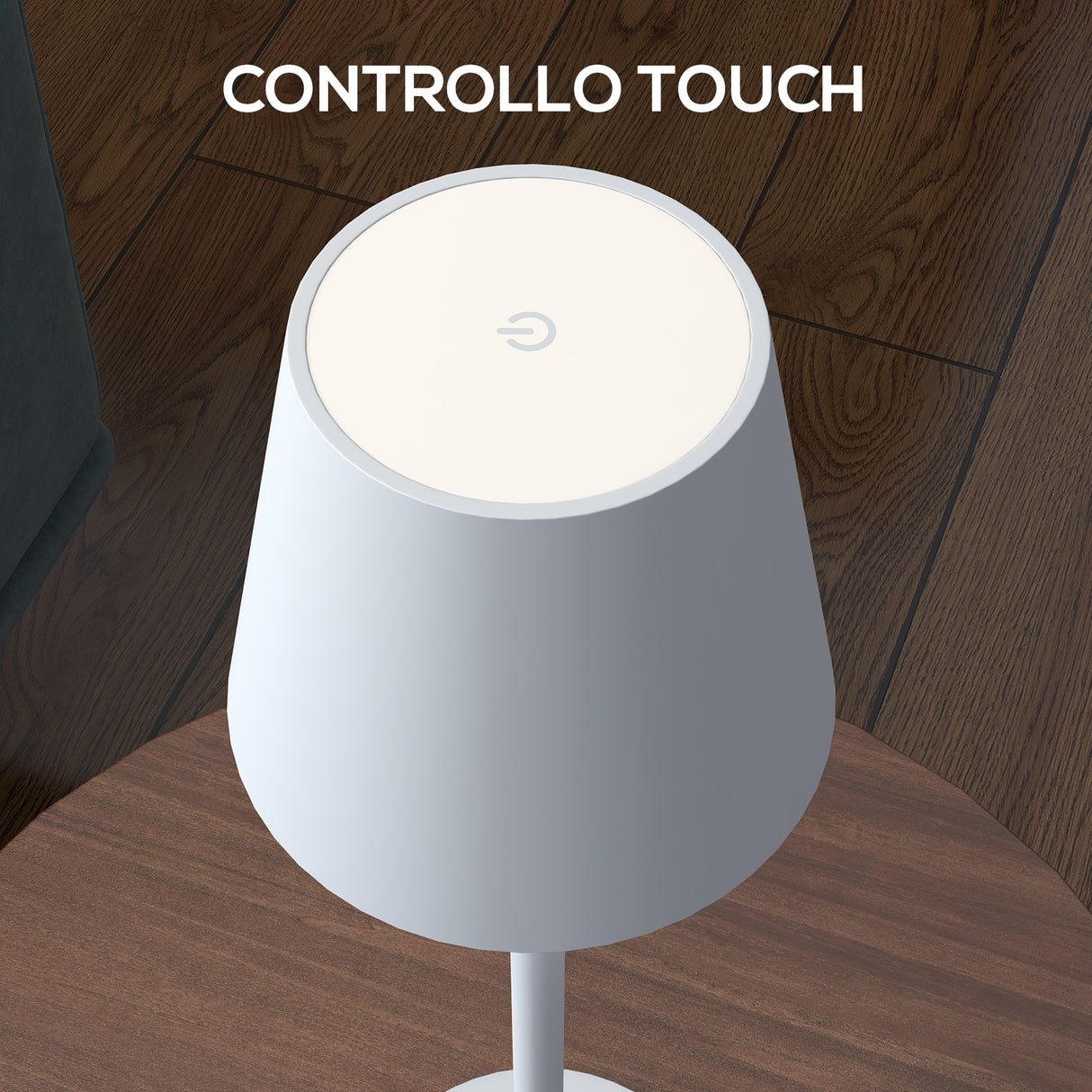 easycomfort easycomfort lampada da tavolo portatile in acrilico e metallo da 3600mah con cavo di ricarica 11 2x36 5 cm grigio