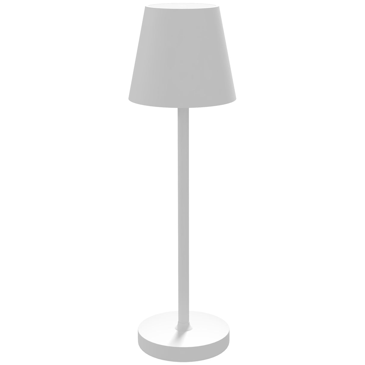 easycomfort easycomfort lampada da tavolo portatile in acrilico e metallo da 3600mah con cavo di ricarica 11 2x36 5 cm bianco