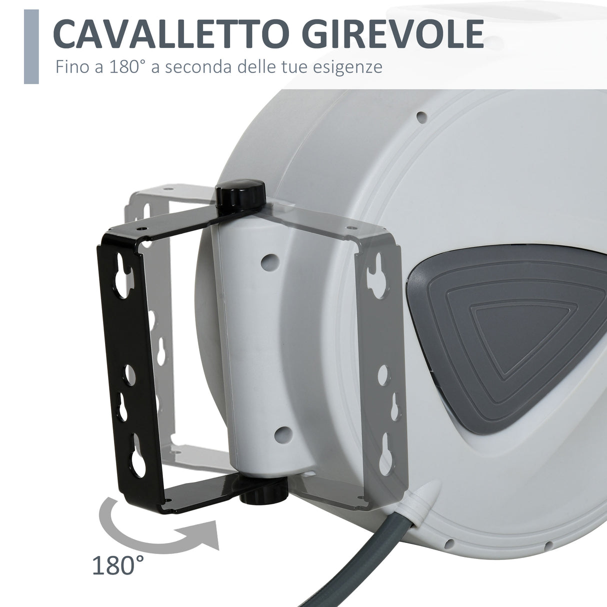 easycomfort easycomfort avvolgitubo automatico da parete con attacco 38 10 2m ruotabile di 180 ean 8054111844956