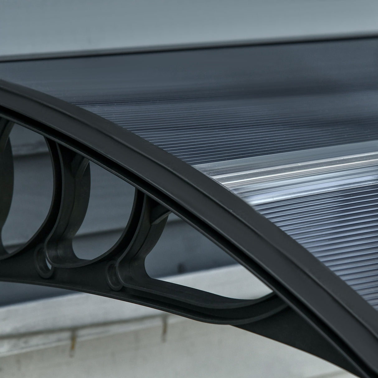 easycomfort easycomfort tettoia in policarbonato anti uv da esterno per porte e finestre 200x80cm 1