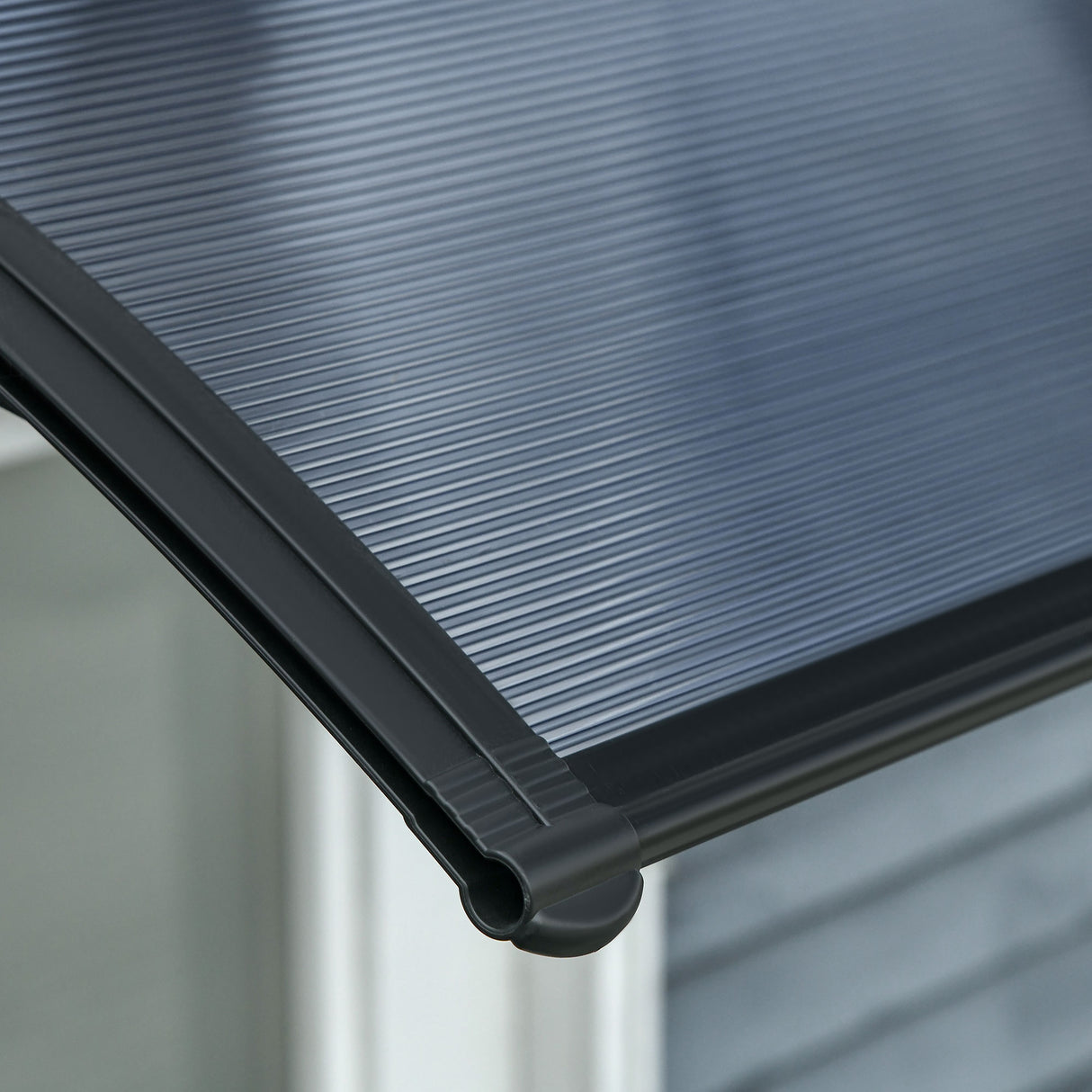 easycomfort easycomfort tettoia in policarbonato anti uv da esterno per porte e finestre 200x80cm 1