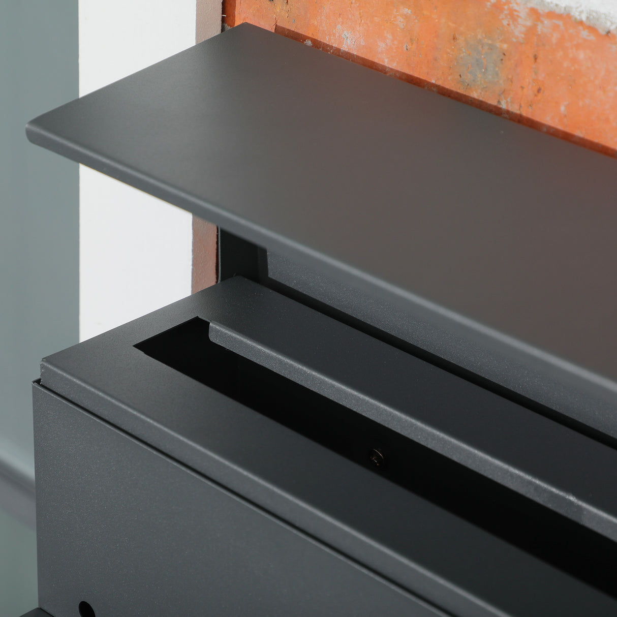 easycomfort easycomfort cassetta postale in acciaio zincato con 3 fessure e 2 chiavi di sicurezza 37x10 5x37 cm grigio