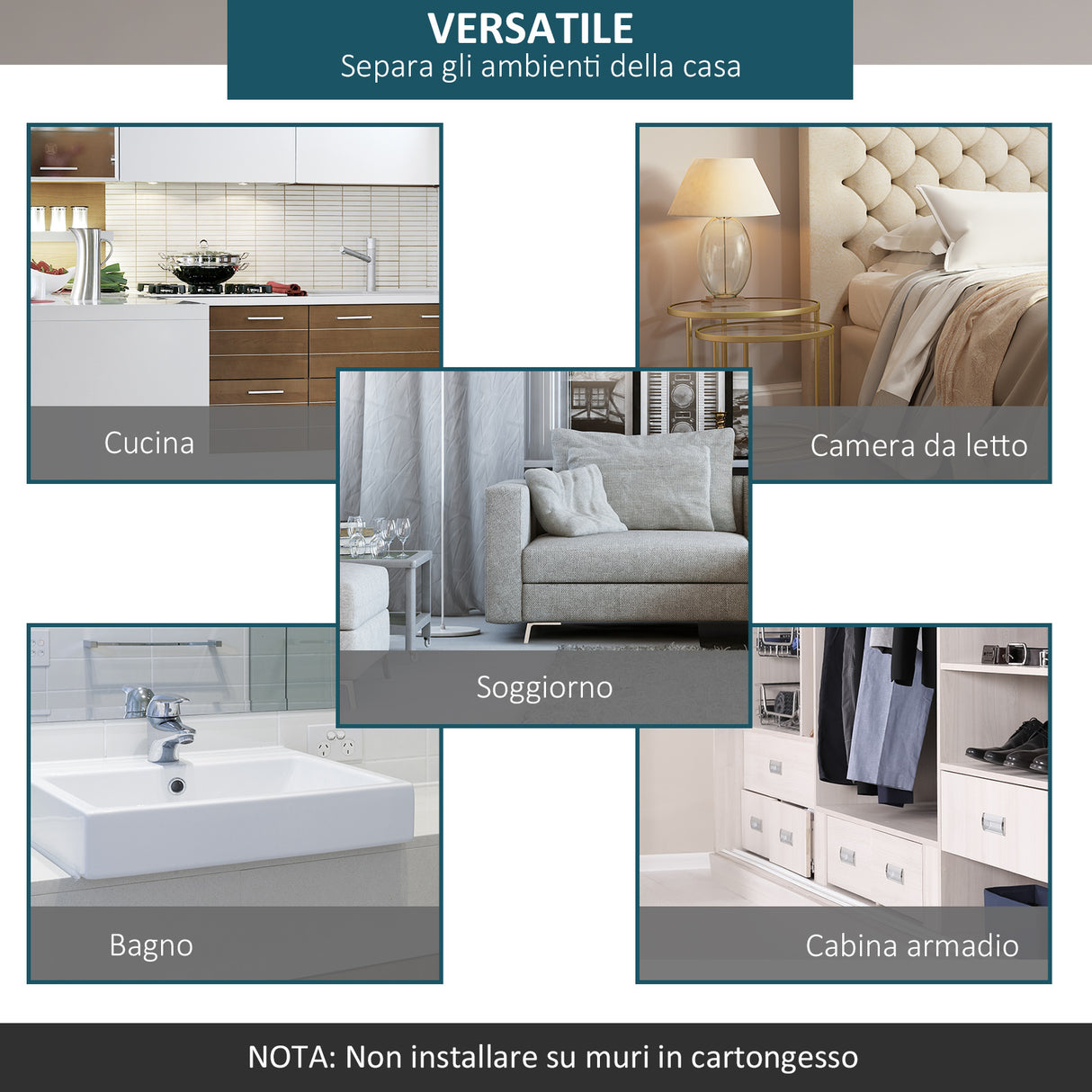 easycomfort easycomfort set accessori binario per porta scorrevole in acciaio nero ean 8054111847834