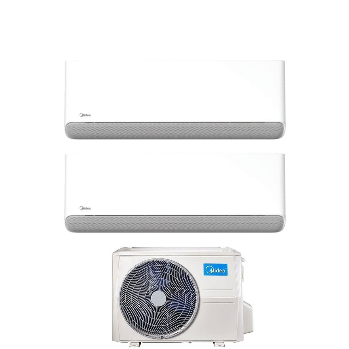 Midea Dual Split Inverter Air Conditioner Breezeless+ 9+12 Series With M2od-18hfn8-Q R-32 Integrated Wi-Fi 9000+12000 - New