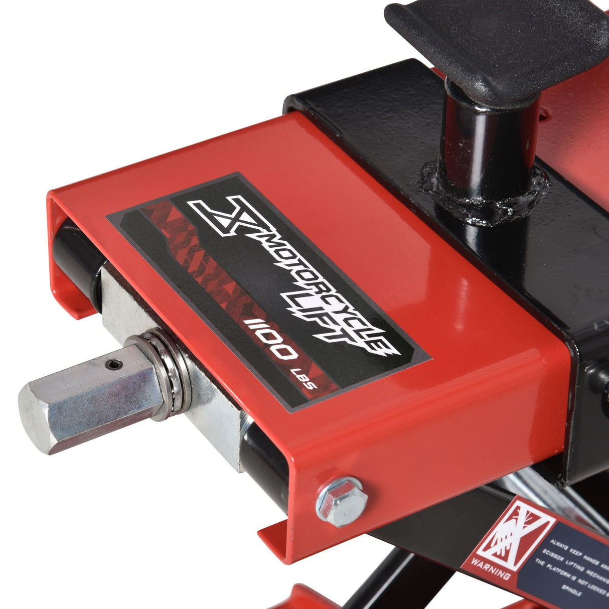 easycomfort easycomfort cavalletto alzamoto a forbice centrale regolabile fino 500kg in metallo rosso