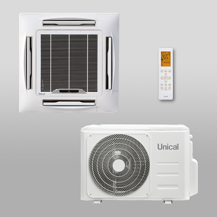 unical climatizzatore condizionatore unical cassetta 4 vie r 32 24000 btu cs11 24h gas r 32 wi fi optional aa