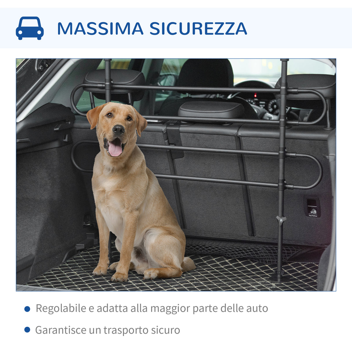 easycomfort easycomfort griglia di protezione regolabile per i animali domestici adatto a ogni auto nero