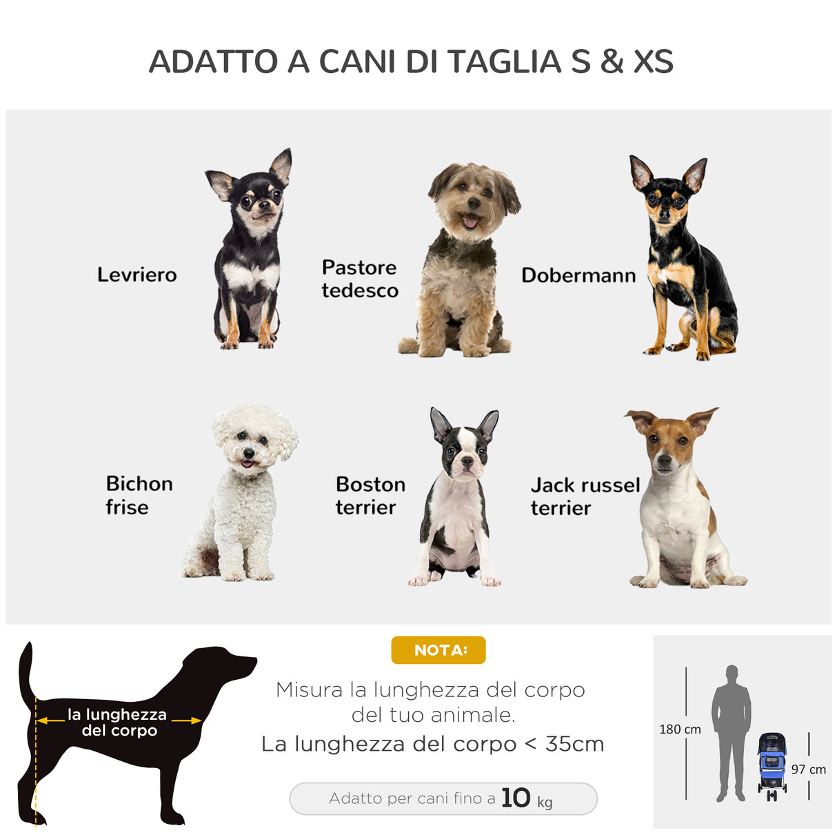 easycomfort easycomfort passeggino per cani carrello per animali domestici blu 75 x 45 x 97cm ean 8054111849494