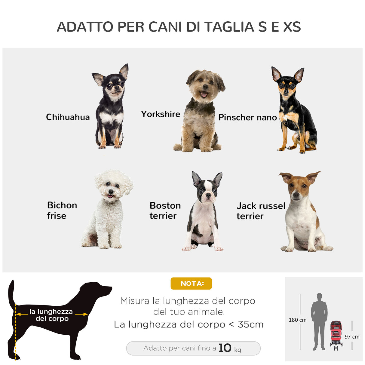 easycomfort easycomfort passeggino per cani carrello per animali domestici rosso 75x45x97cm ean 8054111849777