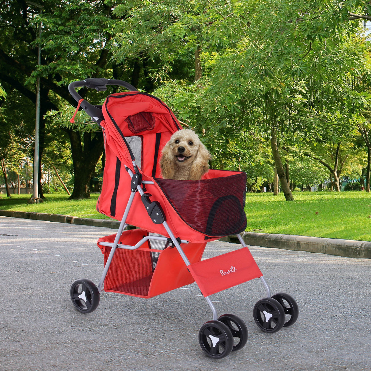 easycomfort easycomfort passeggino per animali domestici pieghevole rosso 75 x 46 x 94 cm ean 8054144130552