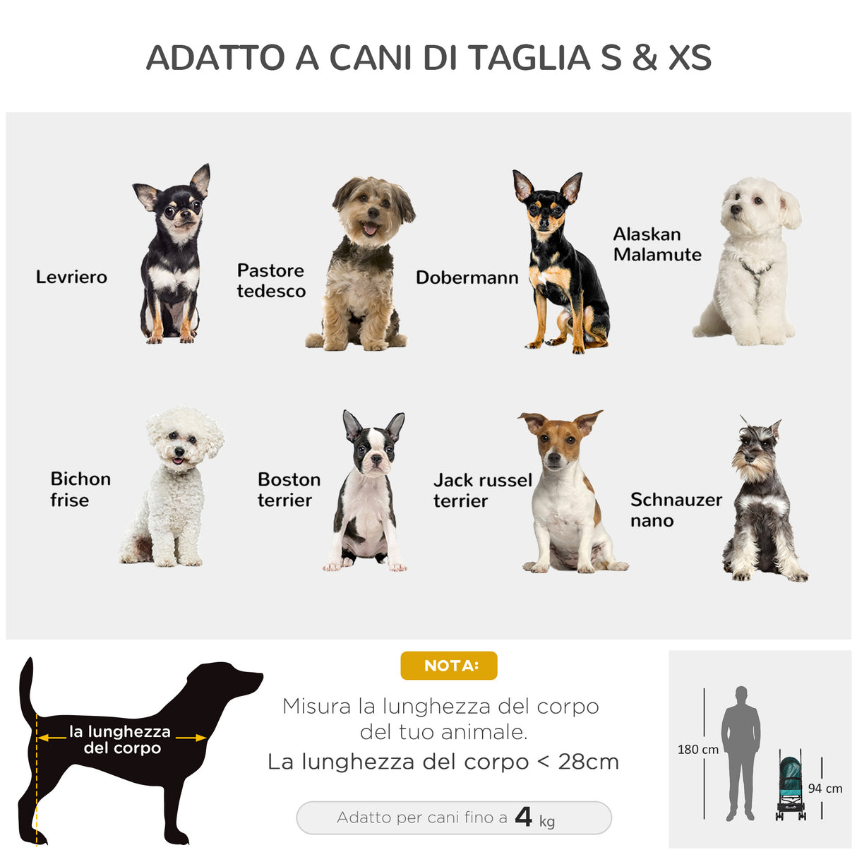 easycomfort easycomfort passeggino per cani piccoli pieghevole ruote con freno in eva e guinzaglio di sicurezza verde