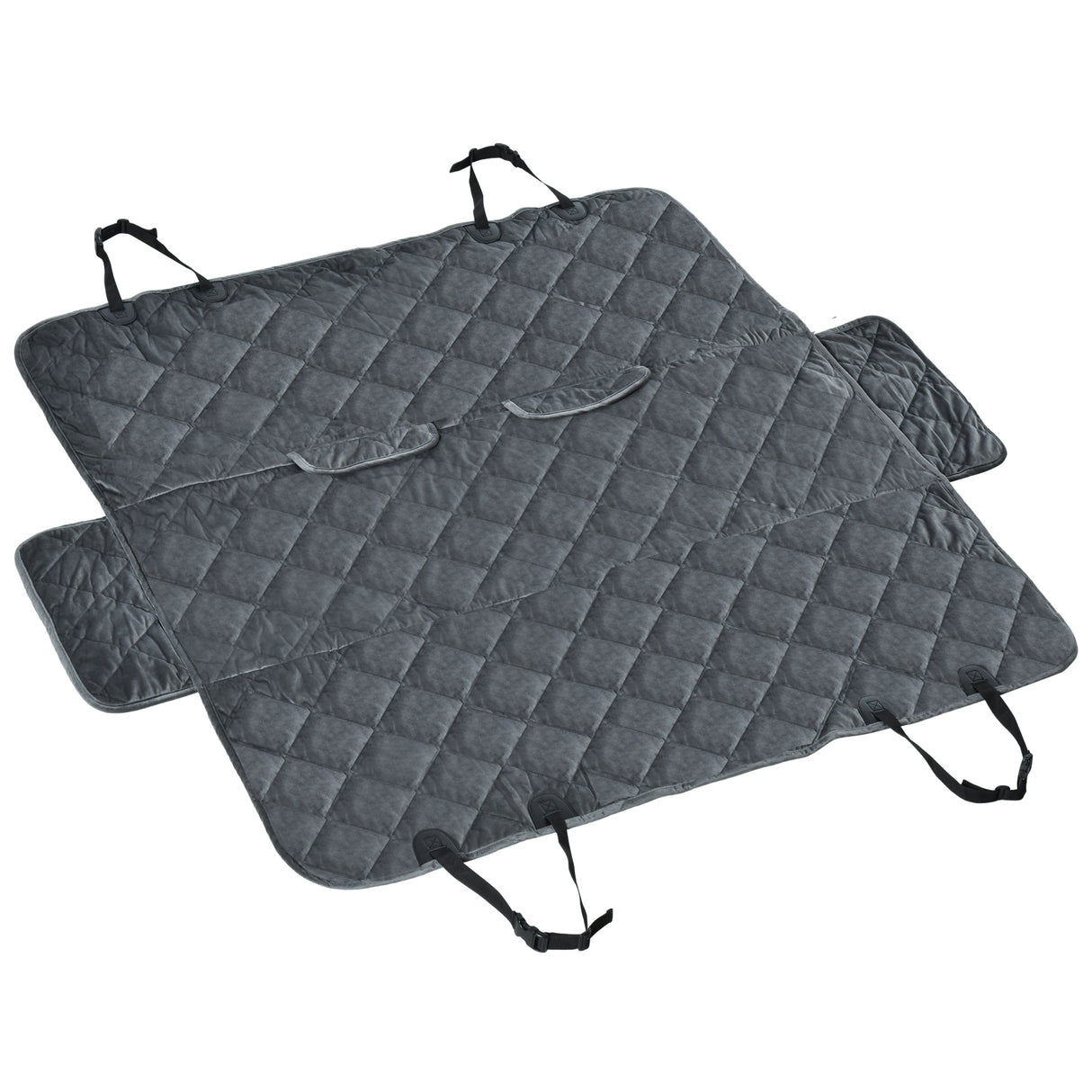 easycomfort easycomfort telo coprisedile per auto effetto velluto con fondo antiscivolo e cinghie di fissaggio 160x145cm grigio