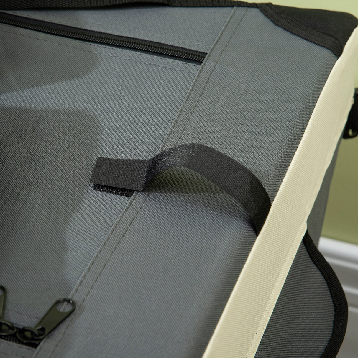 easycomfort easycomfort trasportino per cani e gatti fino 4kg pieghevole con 3 aperture e cuscino 70x51x50cm grigio