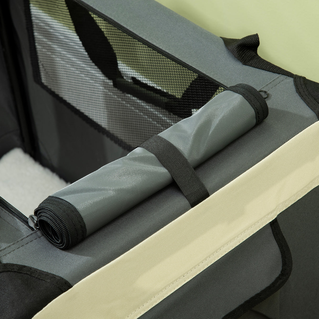 easycomfort easycomfort trasportino per cani e gatti fino 4kg pieghevole con 3 aperture e cuscino 70x51x50cm grigio