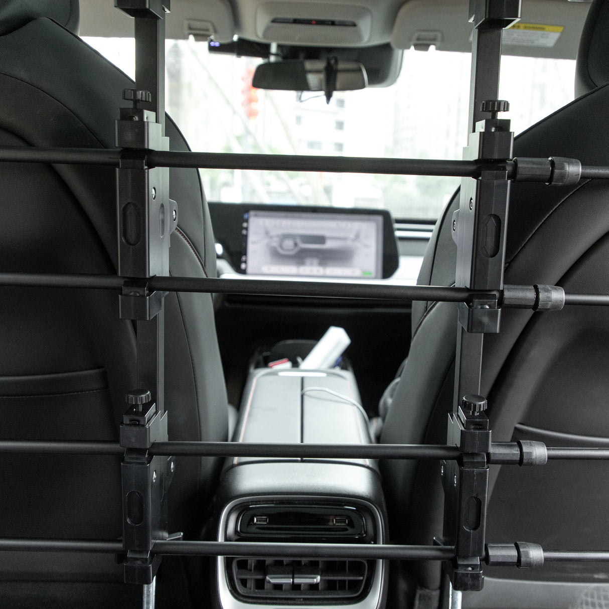 easycomfort easycomfort divisorio auto per cani in acciaio e pp regolabile in larghezza e altezza 89 150x76 124 cm nero