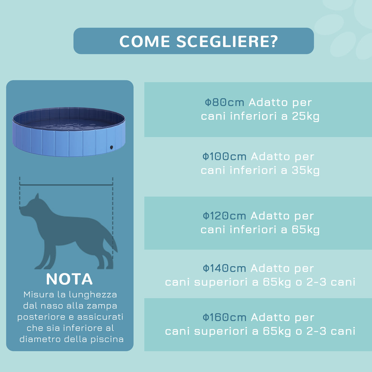 easycomfort easycomfort piscina pieghevole per cani in pvc azzurro 140x30cm xh ean 8054144133034