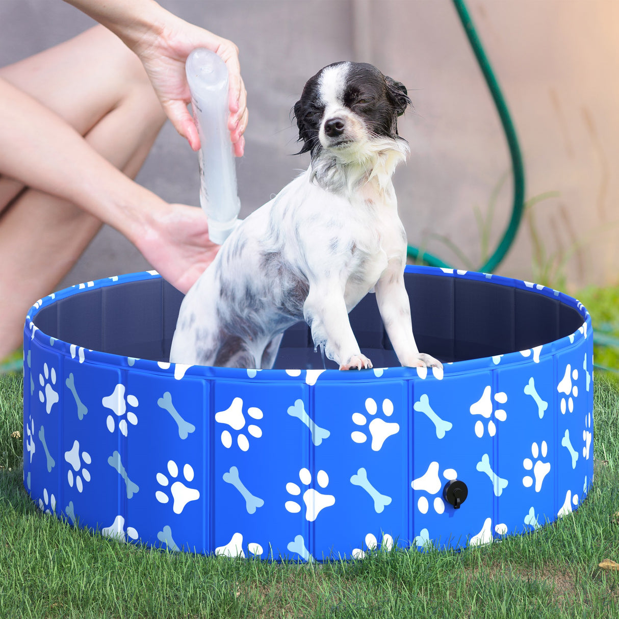 easycomfort easycomfort piscina rigida per cani taglia piccola 35kg in plastica dura e antiscivolo per giardino o interni blu 100x30cm ean 8054144131511